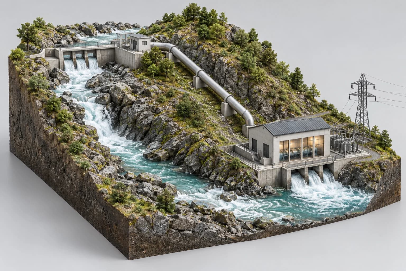 Concept illustration for Infra Nepal: clean energy investment platform