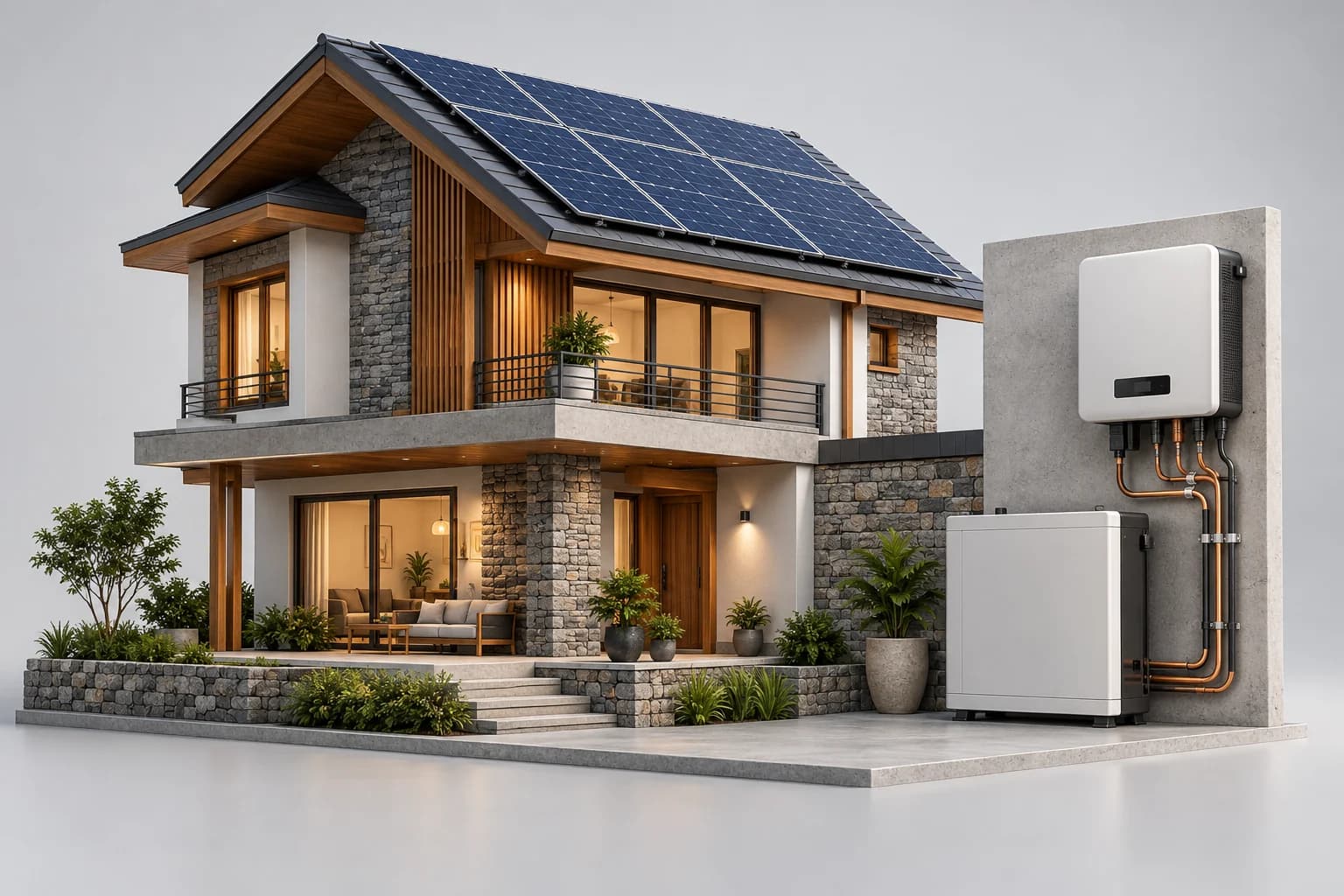Concept illustration for Sunshine Solar: clean energy solutions for Nepal